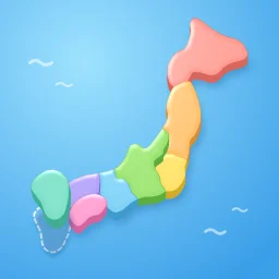 ちずぱ のアプリのアイコン（デフォルメした日本列島）